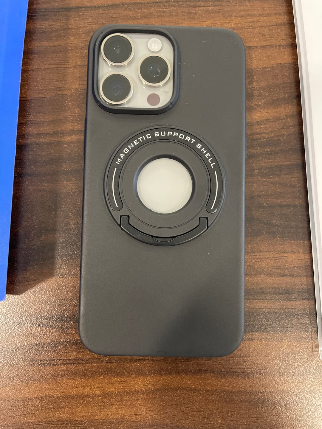 Customer photo review of LuxuryKase Metal Stand, Ring Holder Shell, Compatible Mag-Safe Magnetic Wireless Charging Shockproof Case Cover For Iphone 11 12 13 14 Plus Mini Pro Max