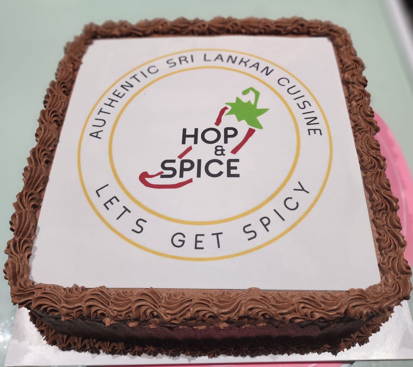 Customer photo review of 19 cm x 19 cm Square Pre-cut Custom Edible Icing Image