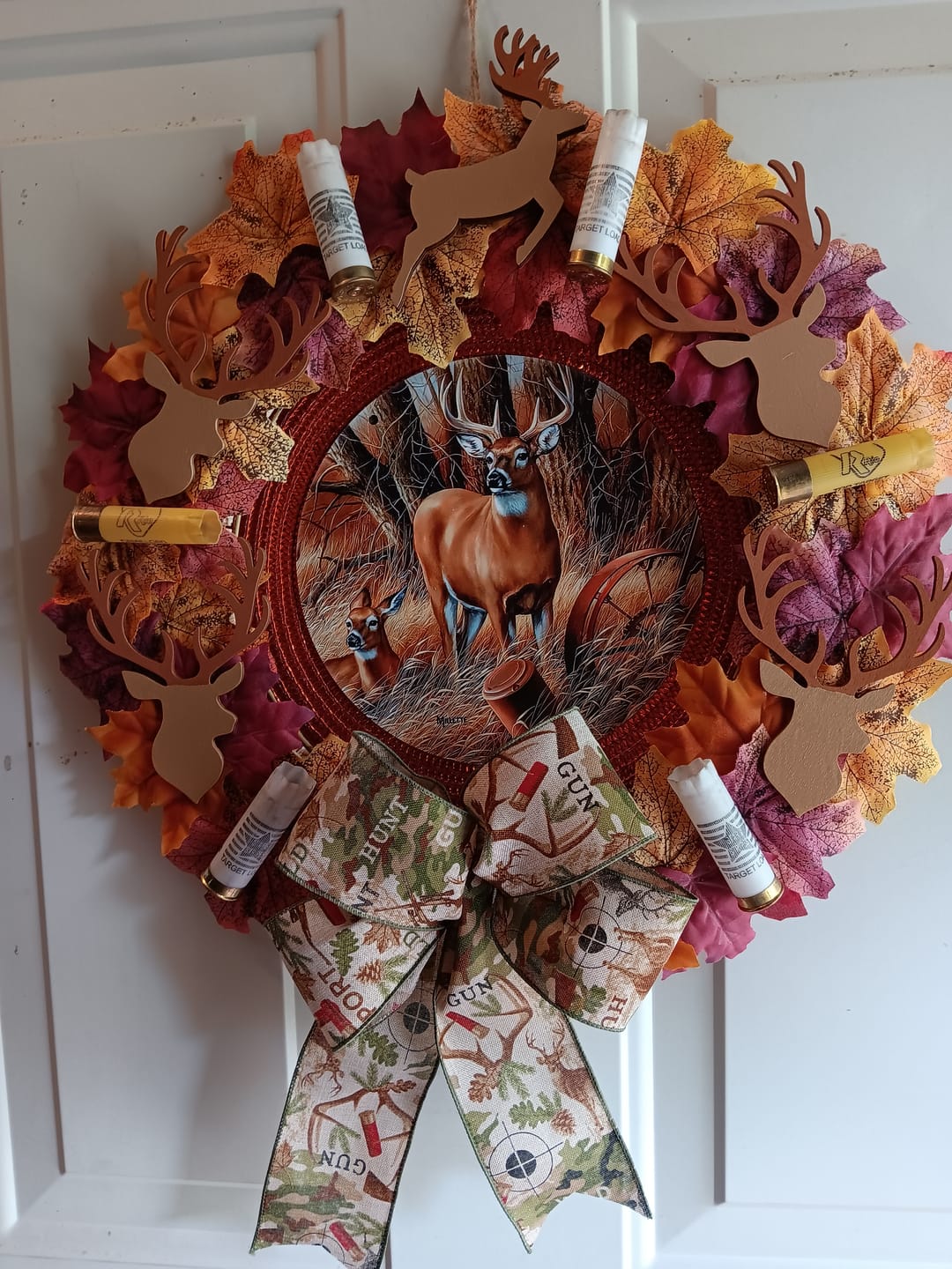 Customer photo review of Unfinished Wood Stag Antler Shape - Animal - Craft - up to 24" DIY