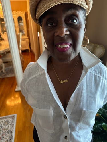 Customer photo review of Personalized Name Necklace
