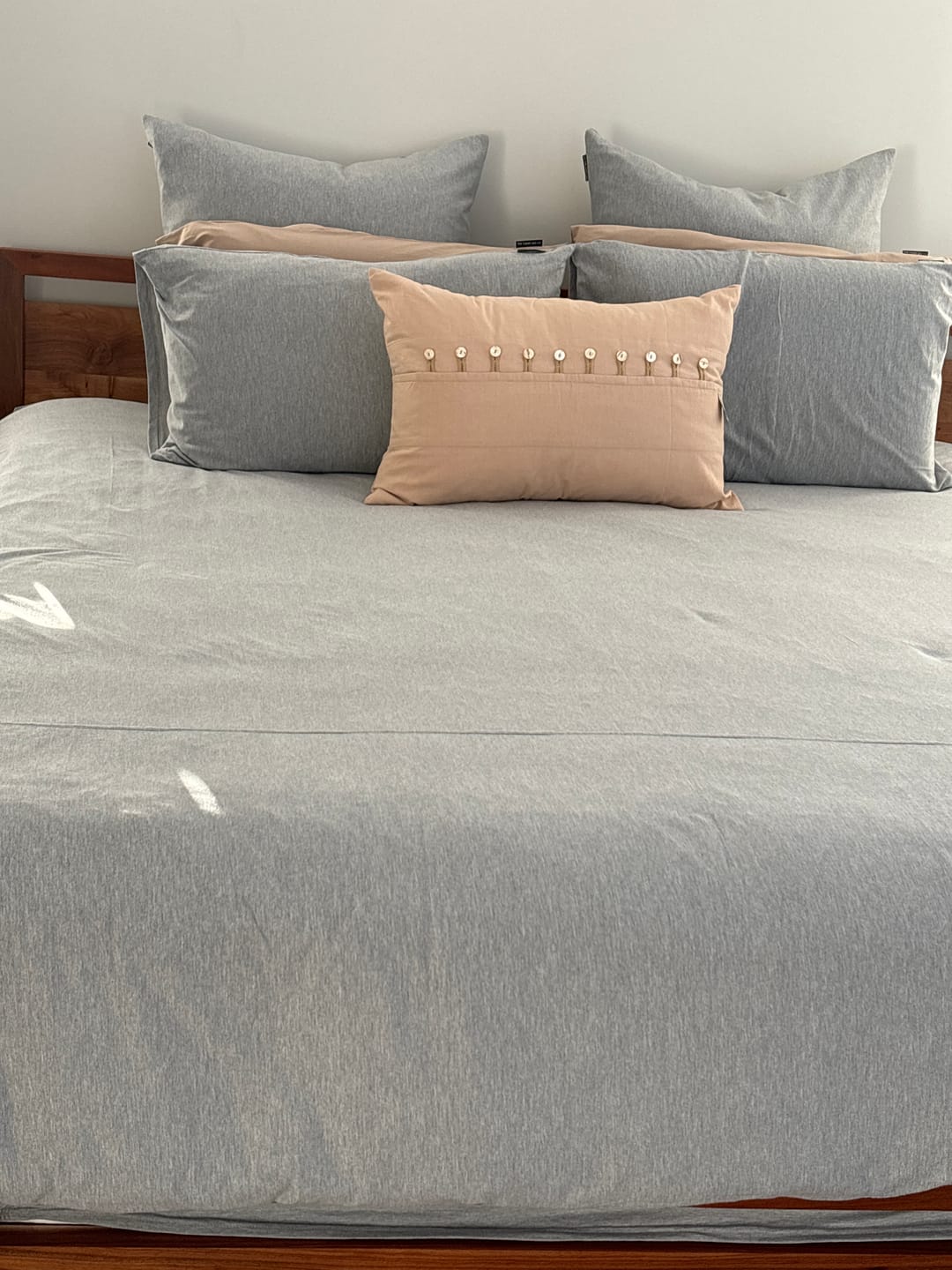 Customer photo review of Soft Grey Duvet Cover Set