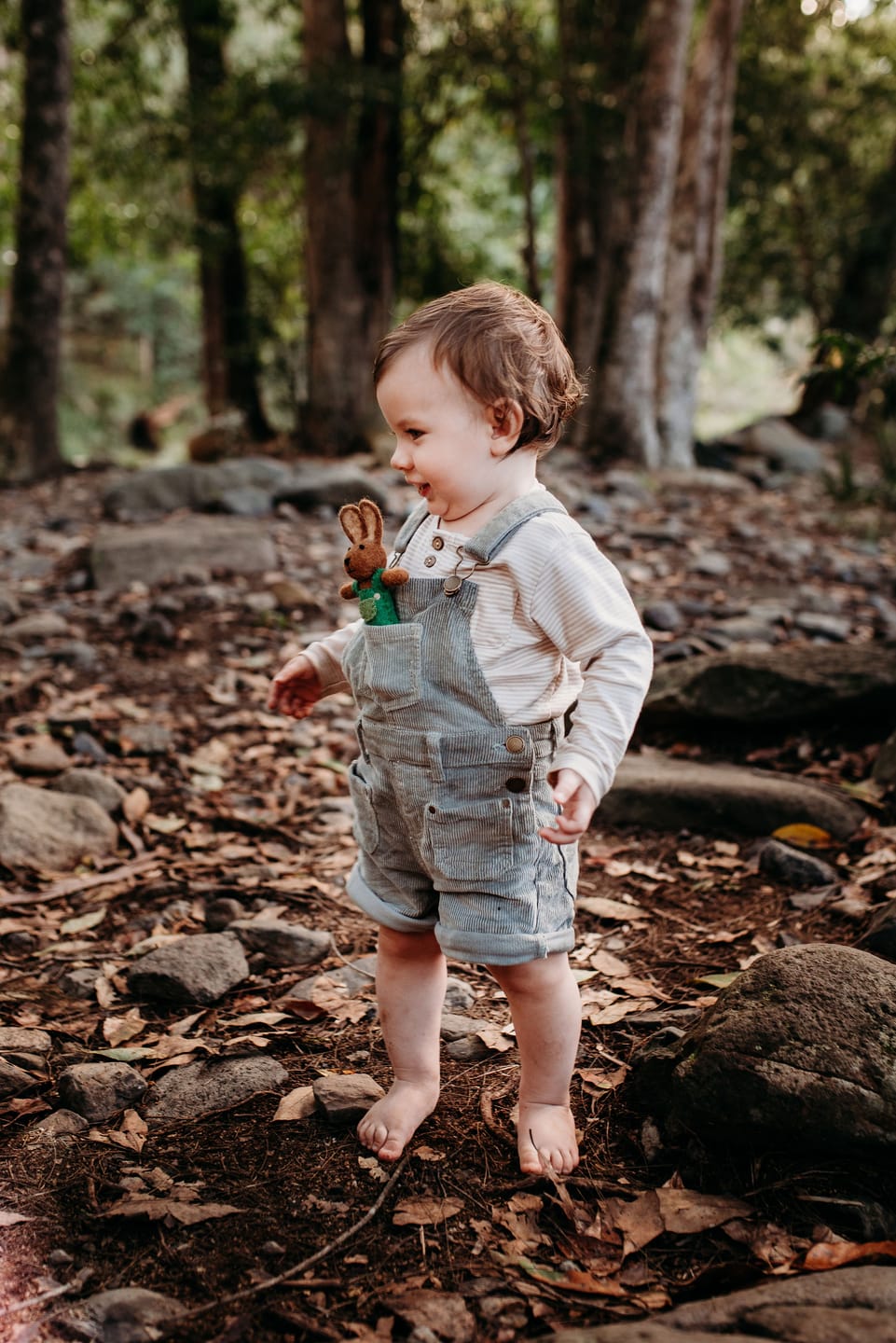 Customer photo review of Felt Brown Hare Rabbit with Green Overalls Toy