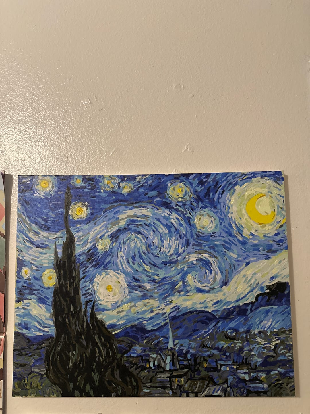 Customer photo review of Starry Night Paint by Numbers