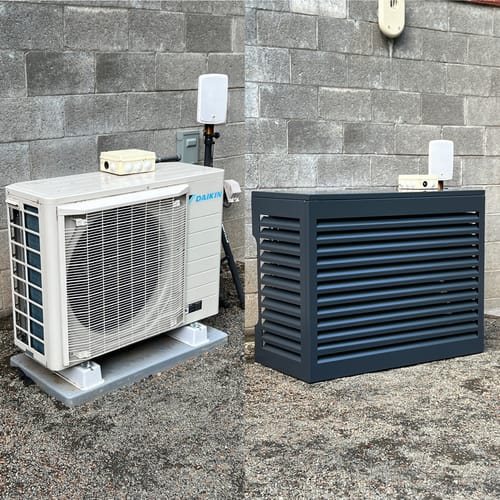 Customer photo review of Mini-Split AC Cover - Charcoal