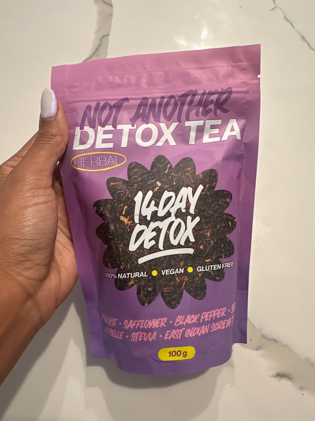 Customer photo review of 14 Day Detox Tea + FREE SHIPPING $110+