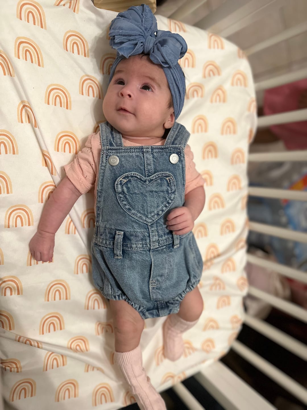 Customer photo review of Ruffled Headband- Denim