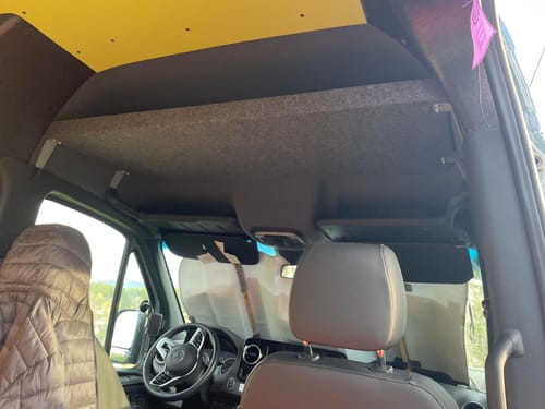 Customer photo review of Sprinter Van Headliner Shelf - DIY Kit | vancillary