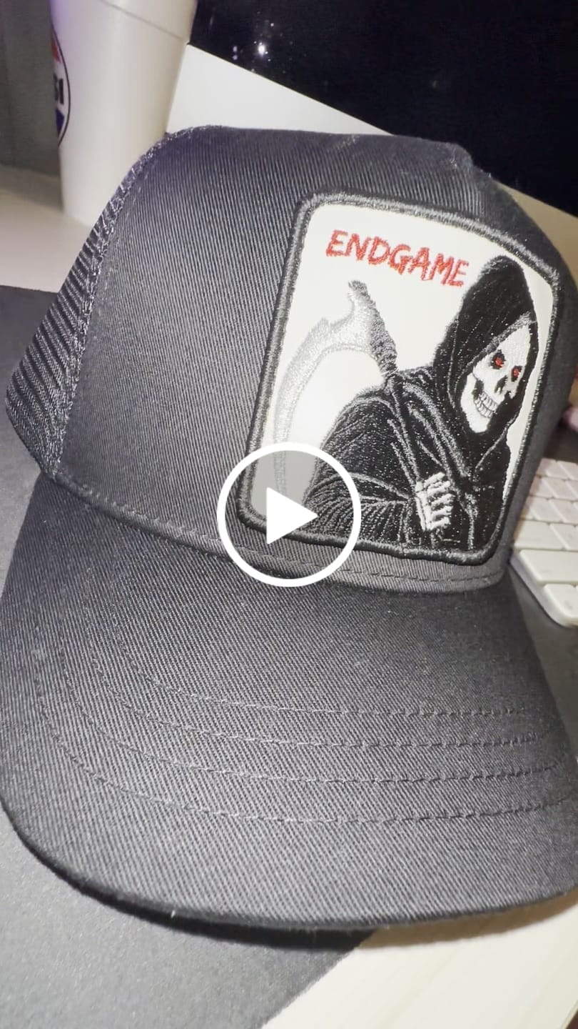 Customer video review of Grim Reaper - "Endgame" Trucker Hat