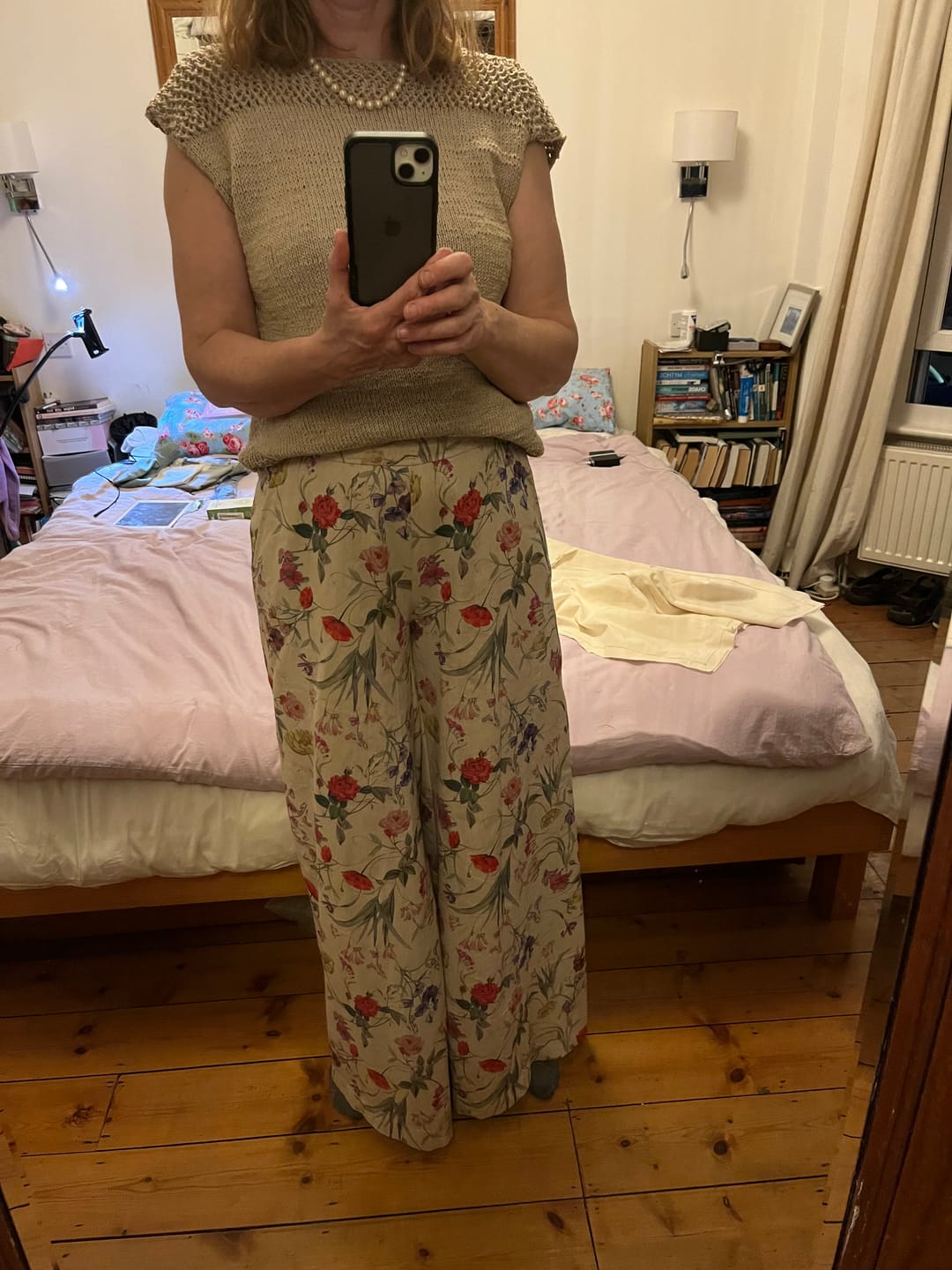 Customer photo review of Classic Floral Digital Linen Look Polycotton Fabric