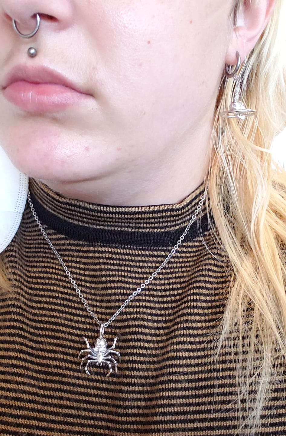 Customer photo review of SPIDER SKULL PENDANT