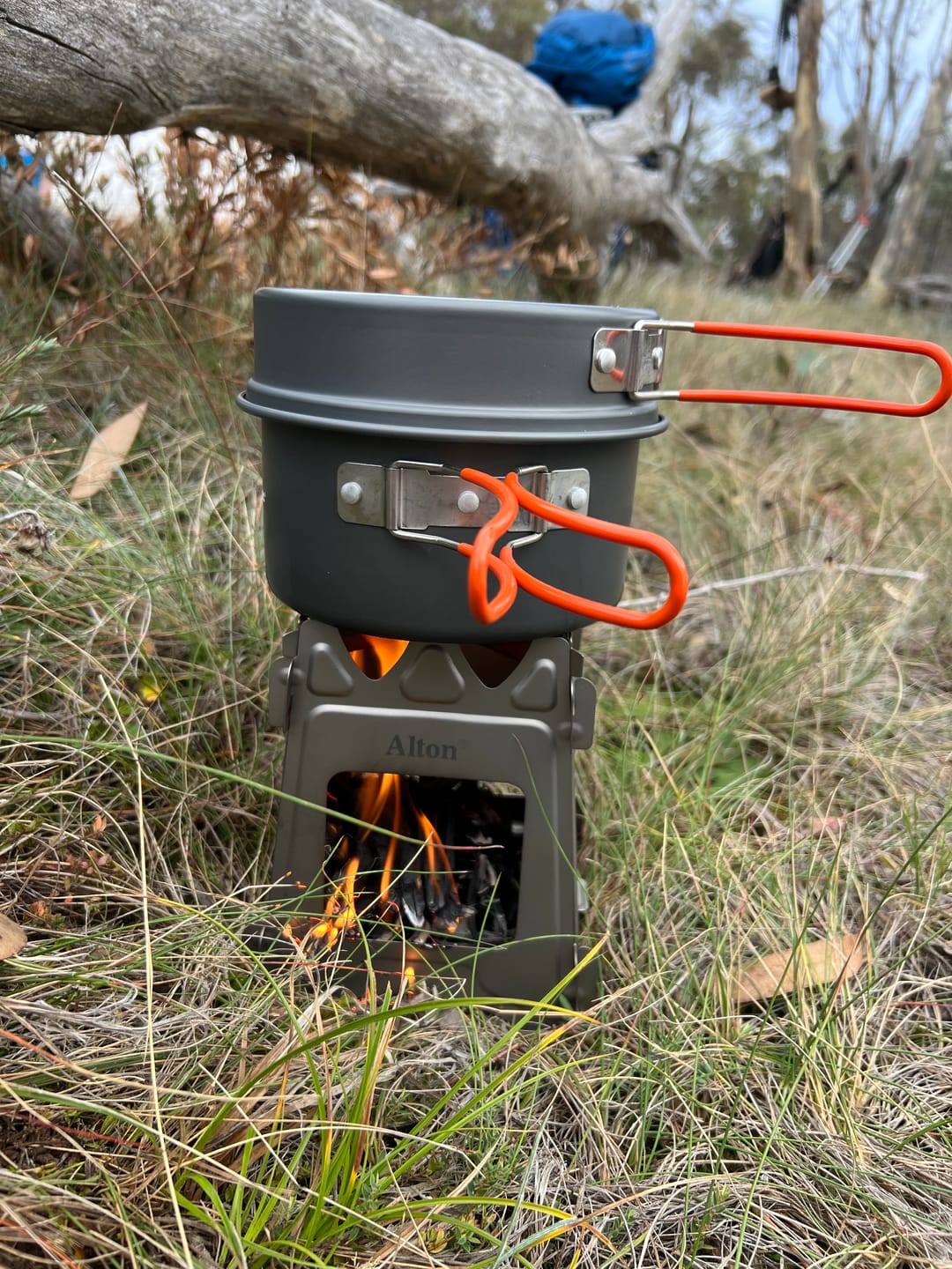 Customer photo review of Titanium Flatpack Twig Stove
