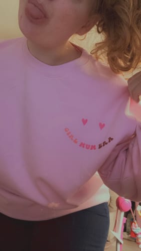 Customer photo review of My Girl Mum Era Front & Back Logo Sweatshirt