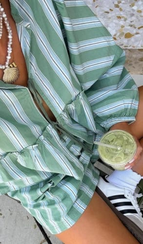 Customer photo review of Ava | Striped Tie Set