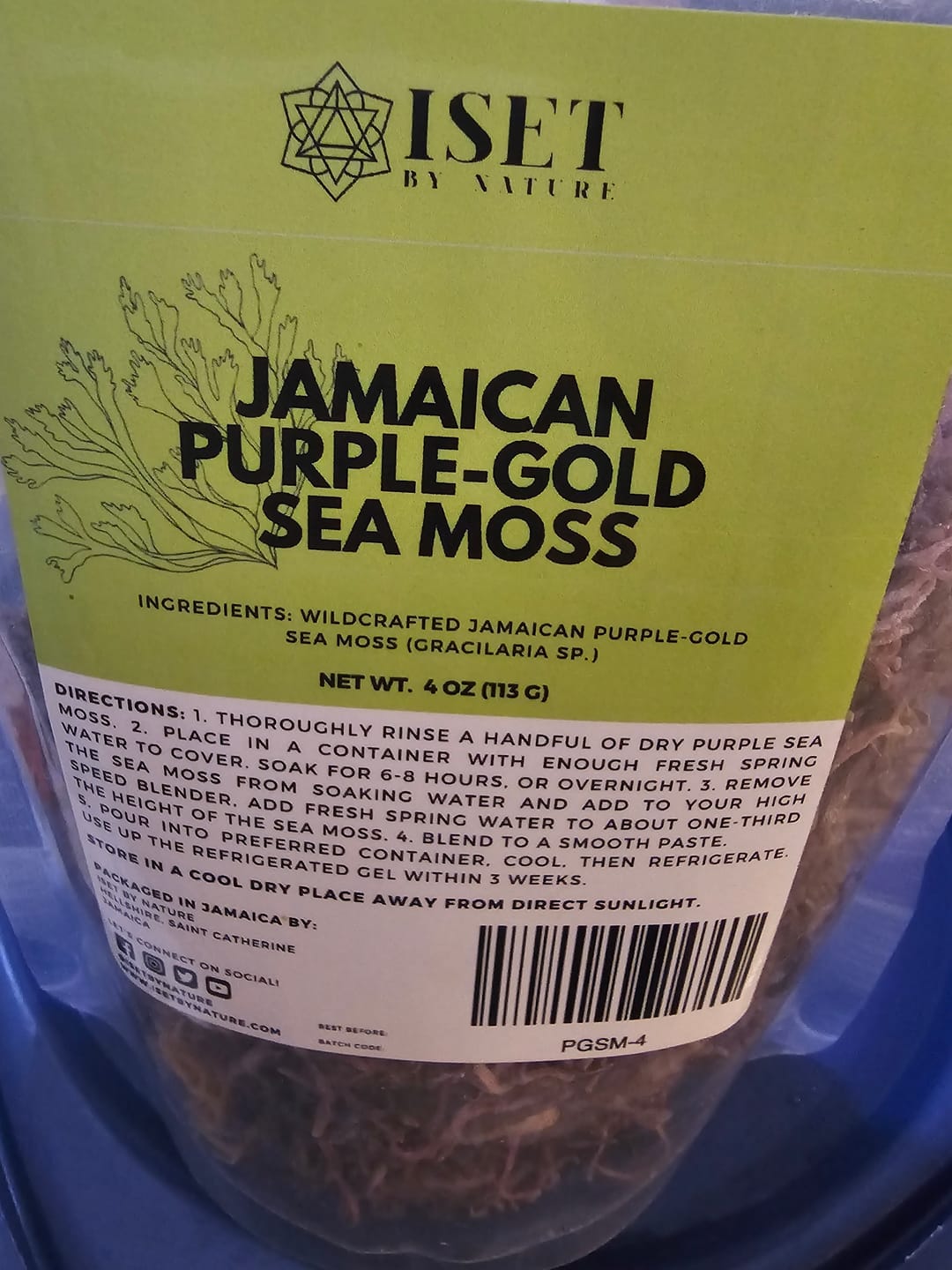 Customer photo review of Jamaican Purple Gold Irish Sea Moss (Raw, Wildcrafted)