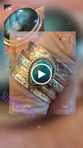 Customer video review of Labradorite Leaf Ring Sterling Silver