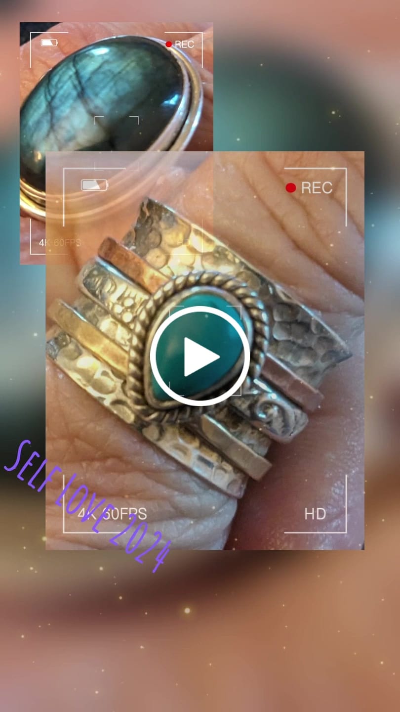 Customer video review of Labradorite Leaf Ring Sterling Silver
