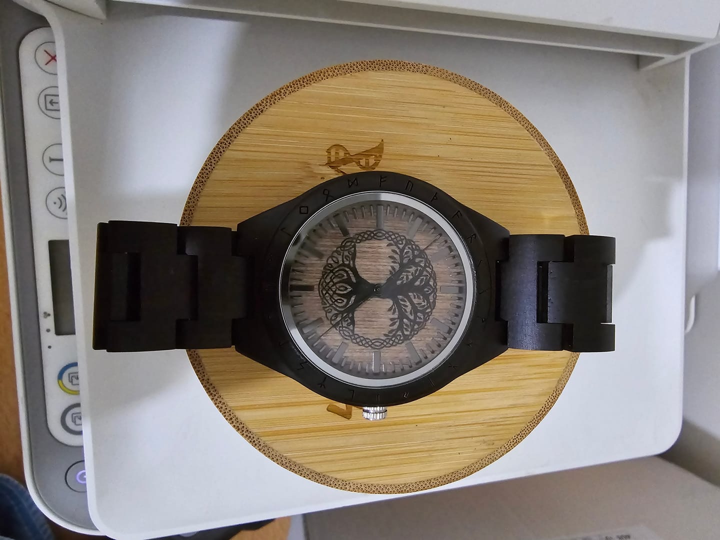 Customer photo review of Personalized Black Tree Of Life Handmade Wooden Watch