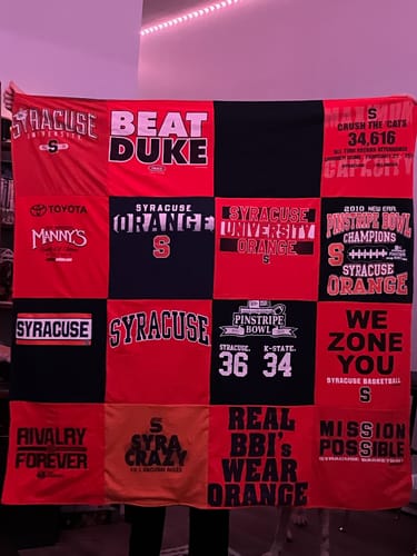 T-shirt quilt featuring syracuse university basketball by Celestia from NY
