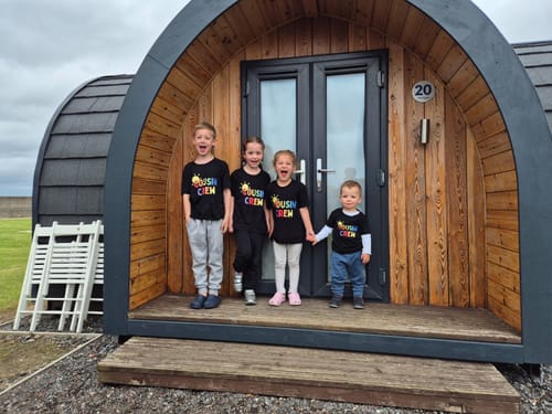 Customer photo review of Cousin Crew Summer Matching Black T-Shirts