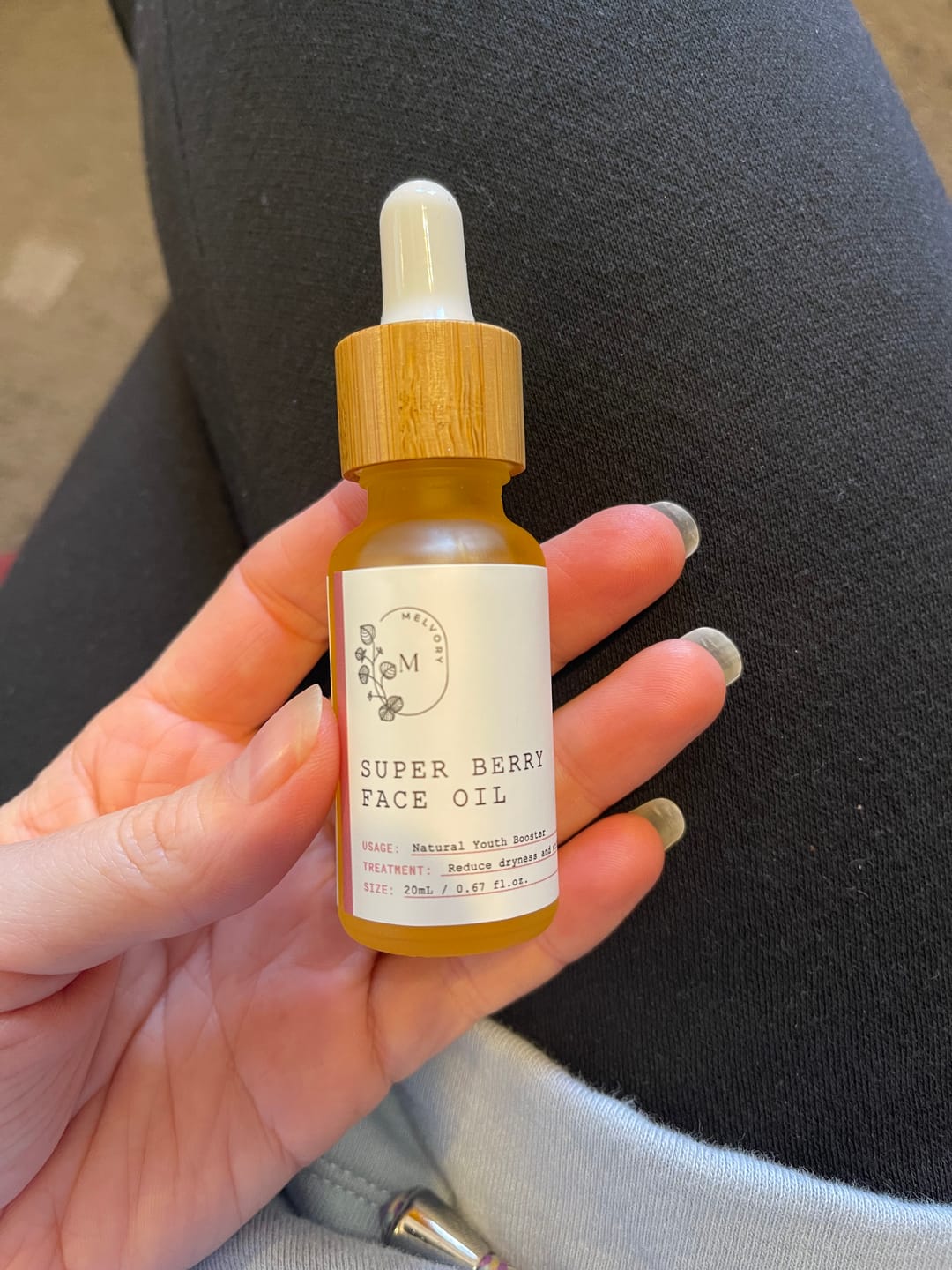 Customer photo review of Super Berry Face Oil