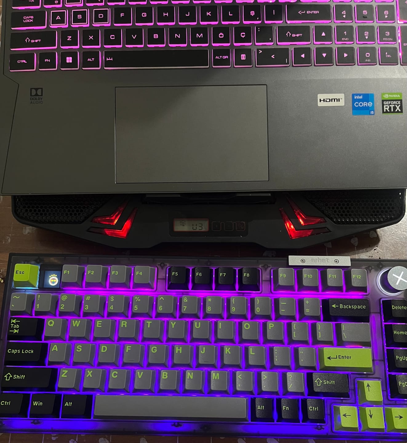 Customer photo review of Darmoshark Top75 Mekanik Klavye