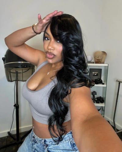 Customer photo review of Curtain Bangs 13x4 Lace Wig Chic Retro Body Wave Human Hair Wigs with Adjustable Strap