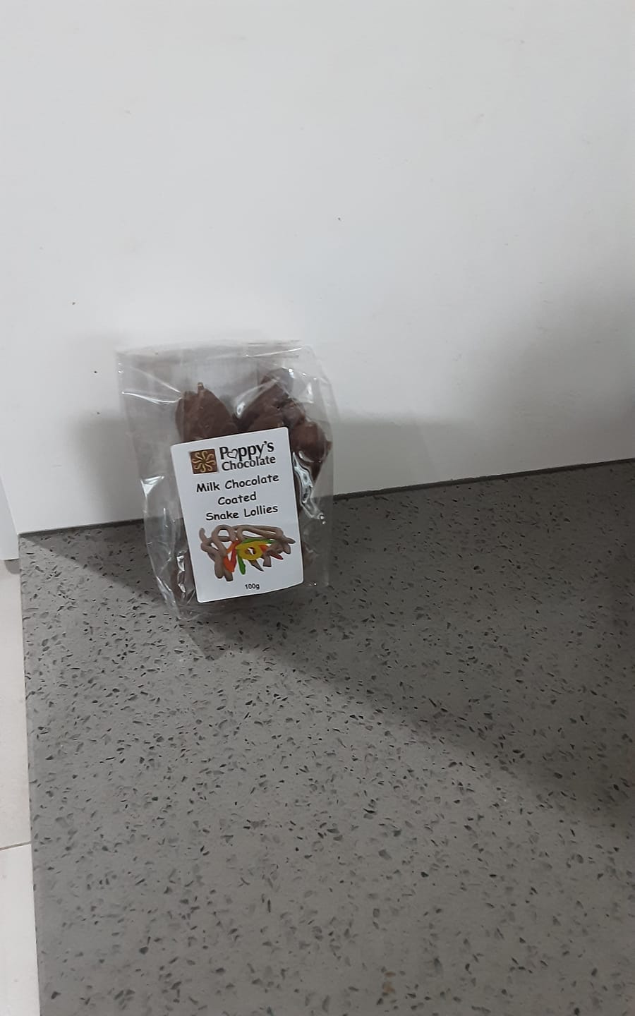 Customer photo review of Milk Chocolate Coated Snakes 100g