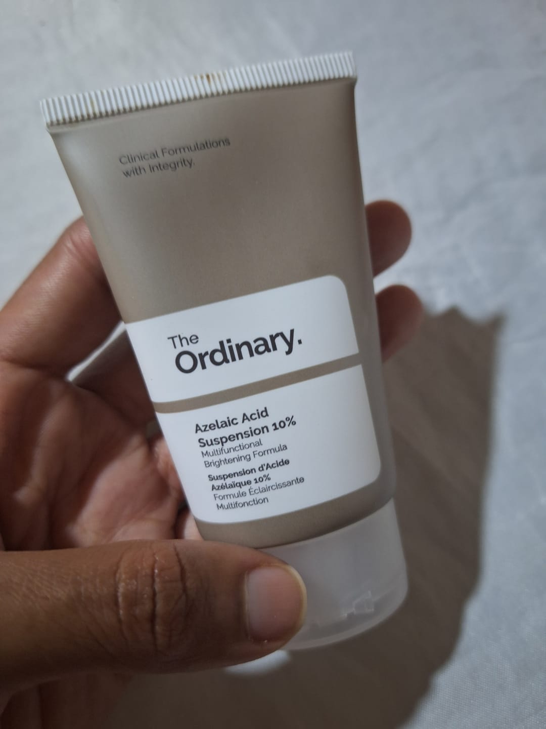 Customer photo review of Azelaic Acid 10% Suspension Brightening Cream