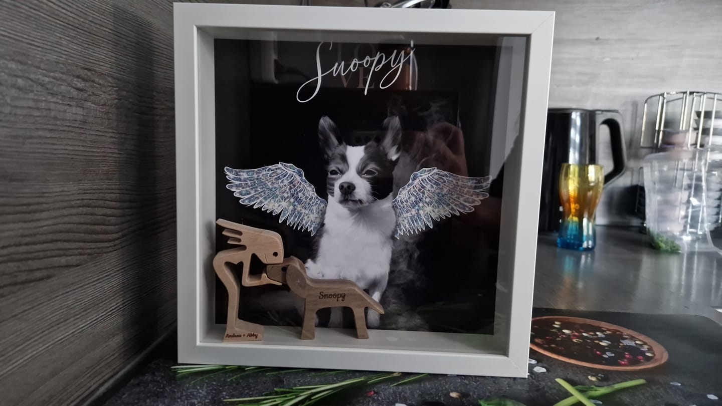 Customer photo review of Personalisiertes Portrait - Diamant Engel Stil