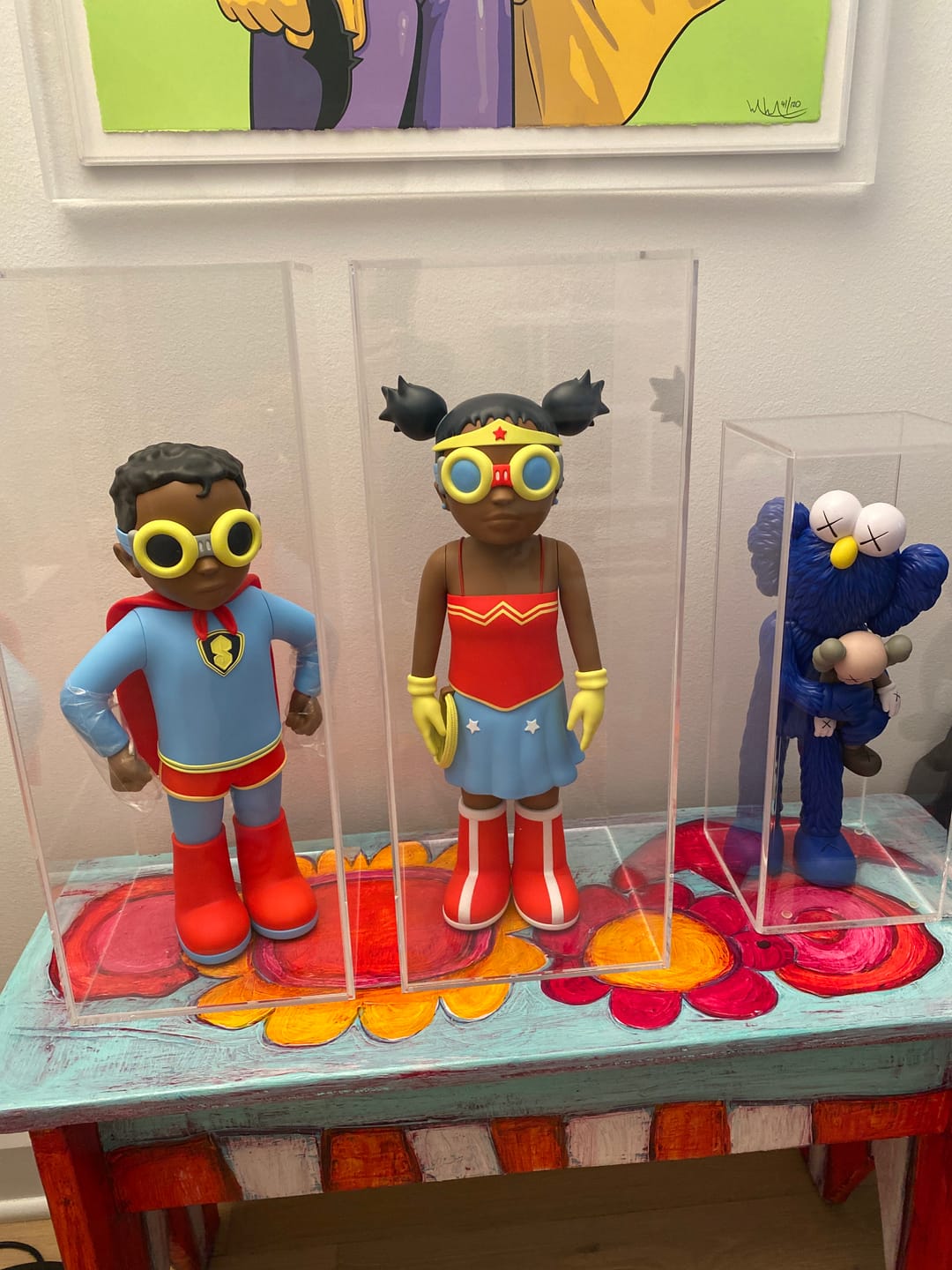 Customer photo review of Versatile Acrylic Display Case with Slide Back and Size Options