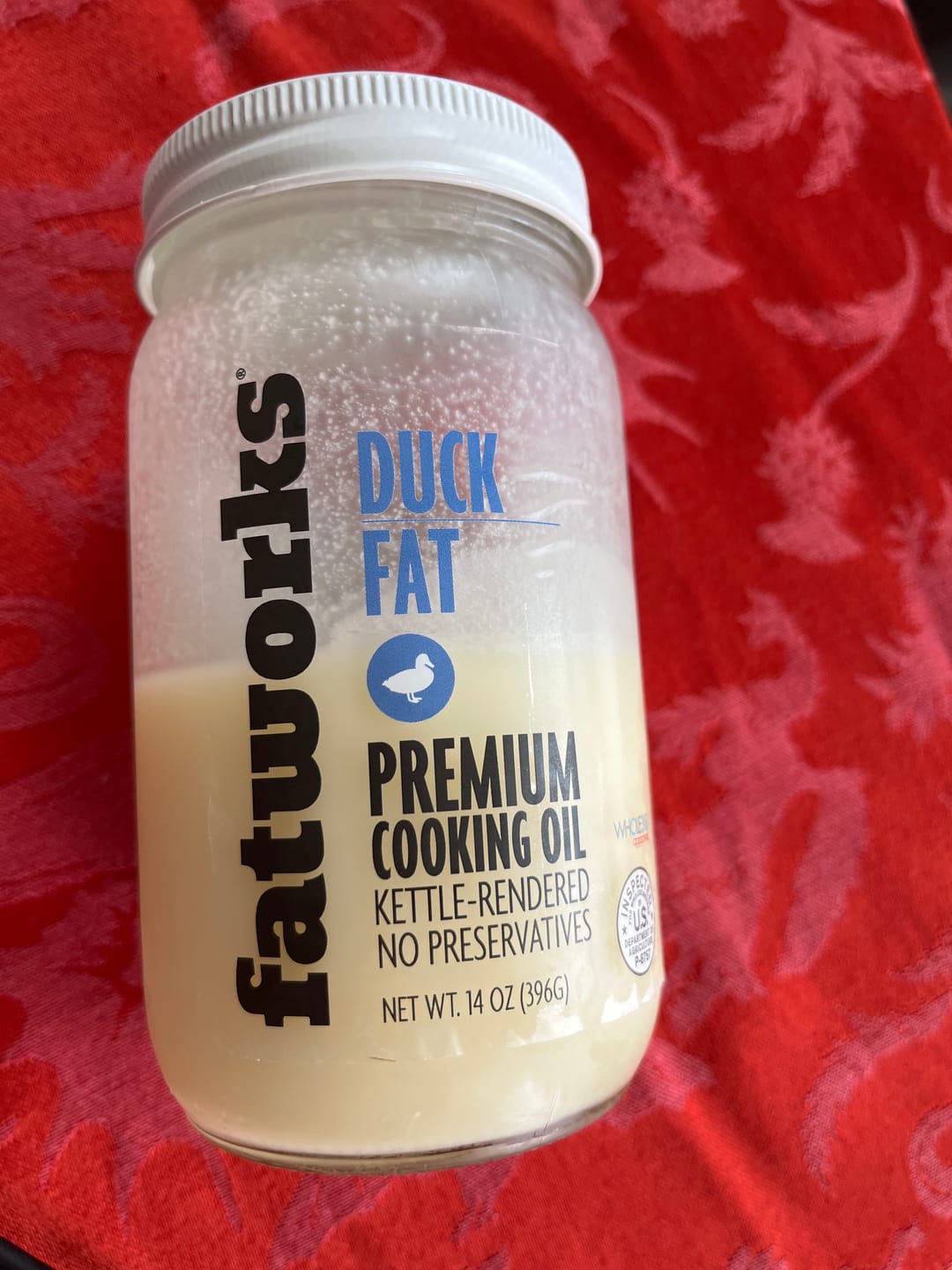 Customer photo review of Cage Free Duck Fat (14 oz)
