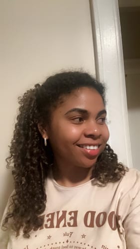 Customer photo review of Dark Ash Brown Ringlet Clip-In Hair Extensions