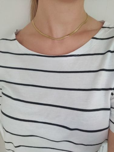 Customer photo review of Colar de Corrente Slim Banhado em Ouro 18k