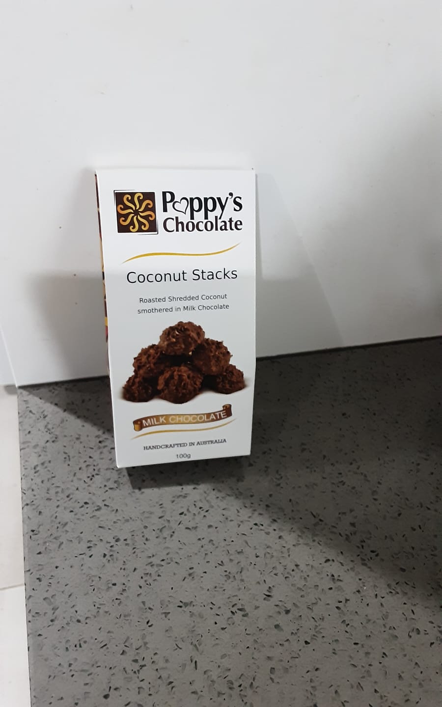Customer photo review of Milk Chocolate Coconut Stacks 100g