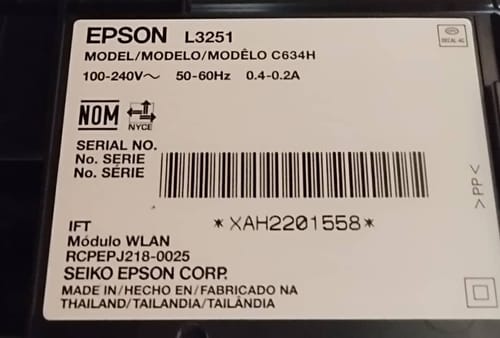 Customer photo review of Impresora Epson Ecotank L3251  Multifuncional a Color, Wi-F