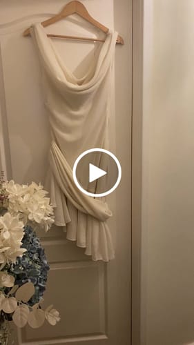 Customer video review of Carla Dress - Ivory Chiffon