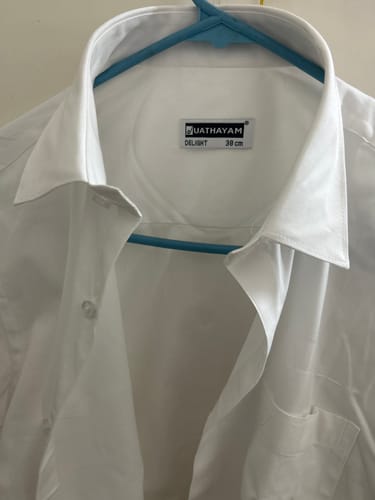 Customer photo review of Double Delight White Shirts - 2 Pcs Combo Pack
