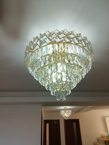 Customer photo review of Candelabru Cristal MALLI Gold ⌀30cm