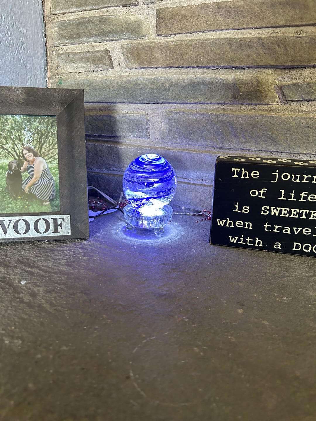 Customer photo review of Lucite Light Stand - White Light