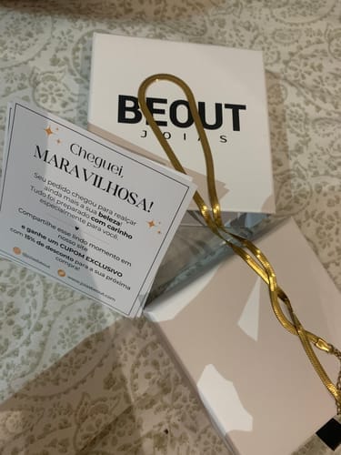 Customer photo review of Colar de Corrente Slim Banhado em Ouro 18k