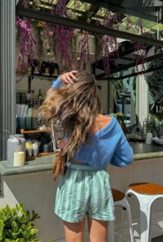 Customer photo review of Ava | Striped Tie Set