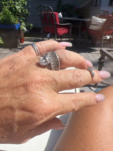 Customer photo review of 4.0Ct Oval Cut Engagement Ring Promise Ring For Her In Sterling Silver