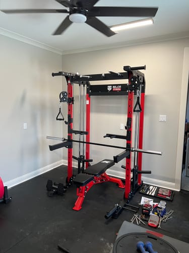 Customer photo review of Major Fitness F22 All-In-One Home Gym Power Rack