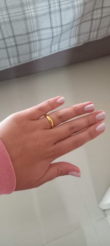 Customer photo review of Aliança Clássica Banhada em Ouro 18k