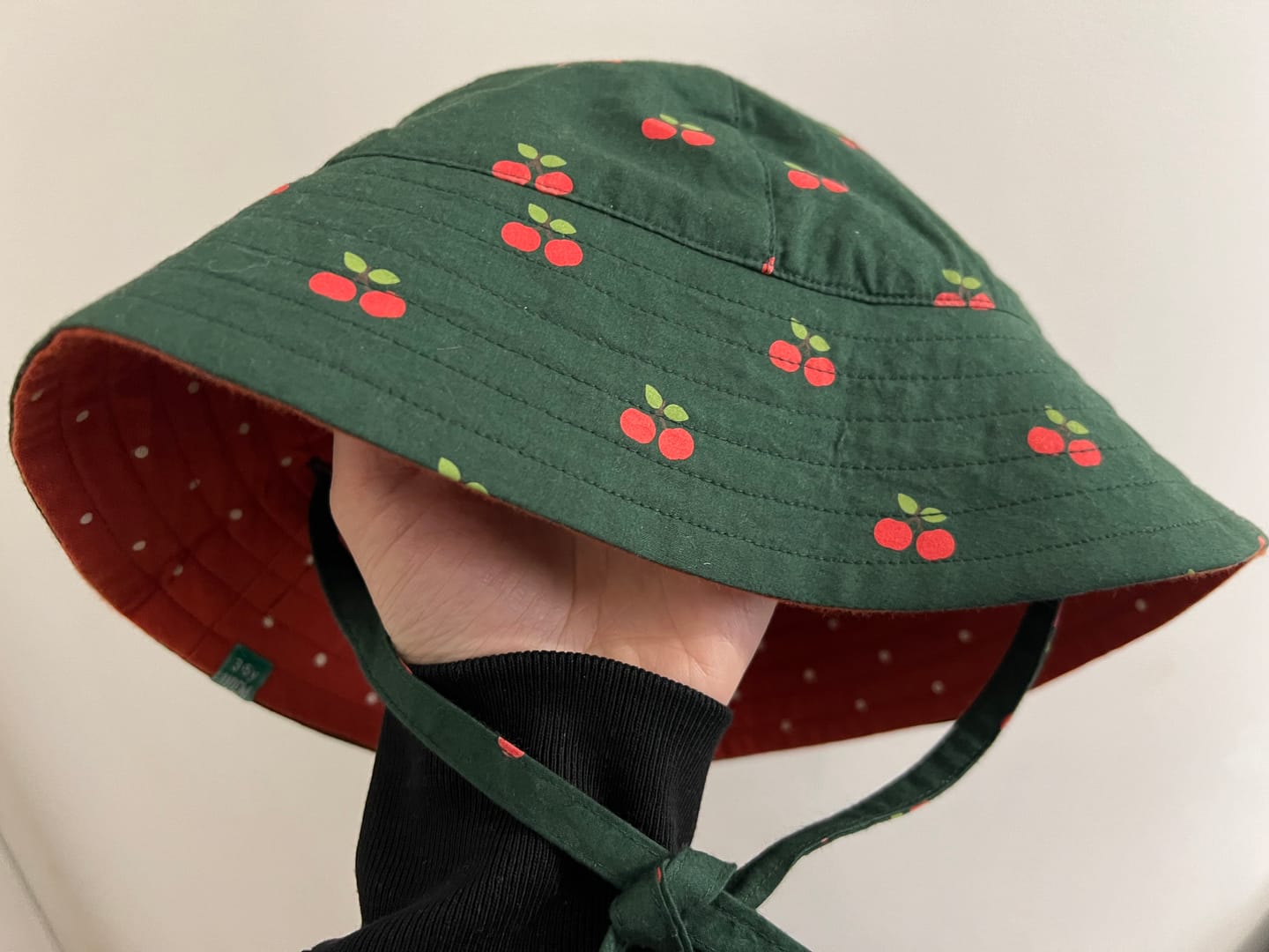 Customer photo review of Olive Cherries Reversible Sunhat