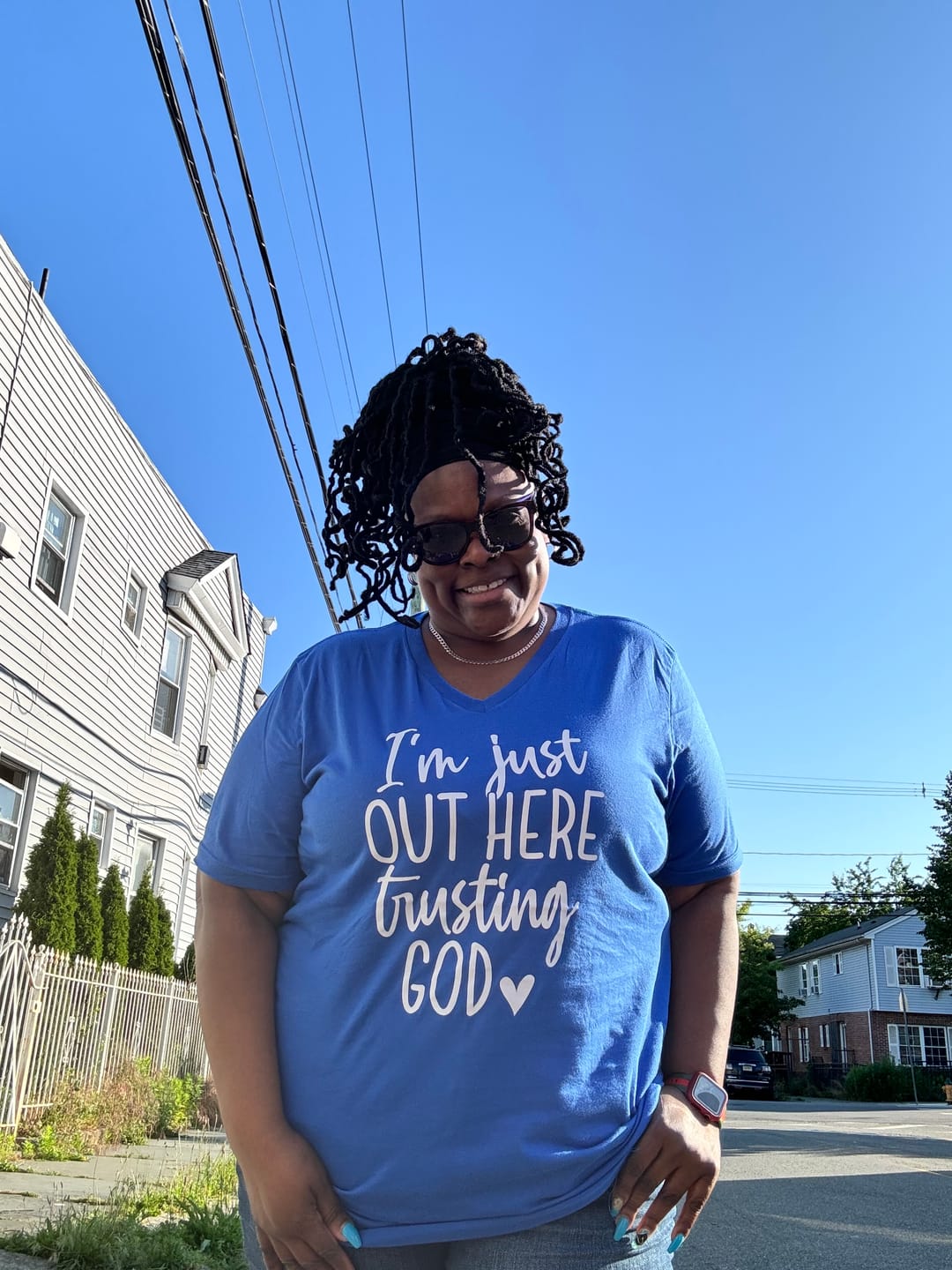 Customer photo review of Out Here Trusting God