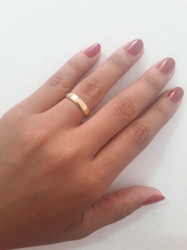 Customer photo review of Aliança Clássica Banhada em Ouro 18k