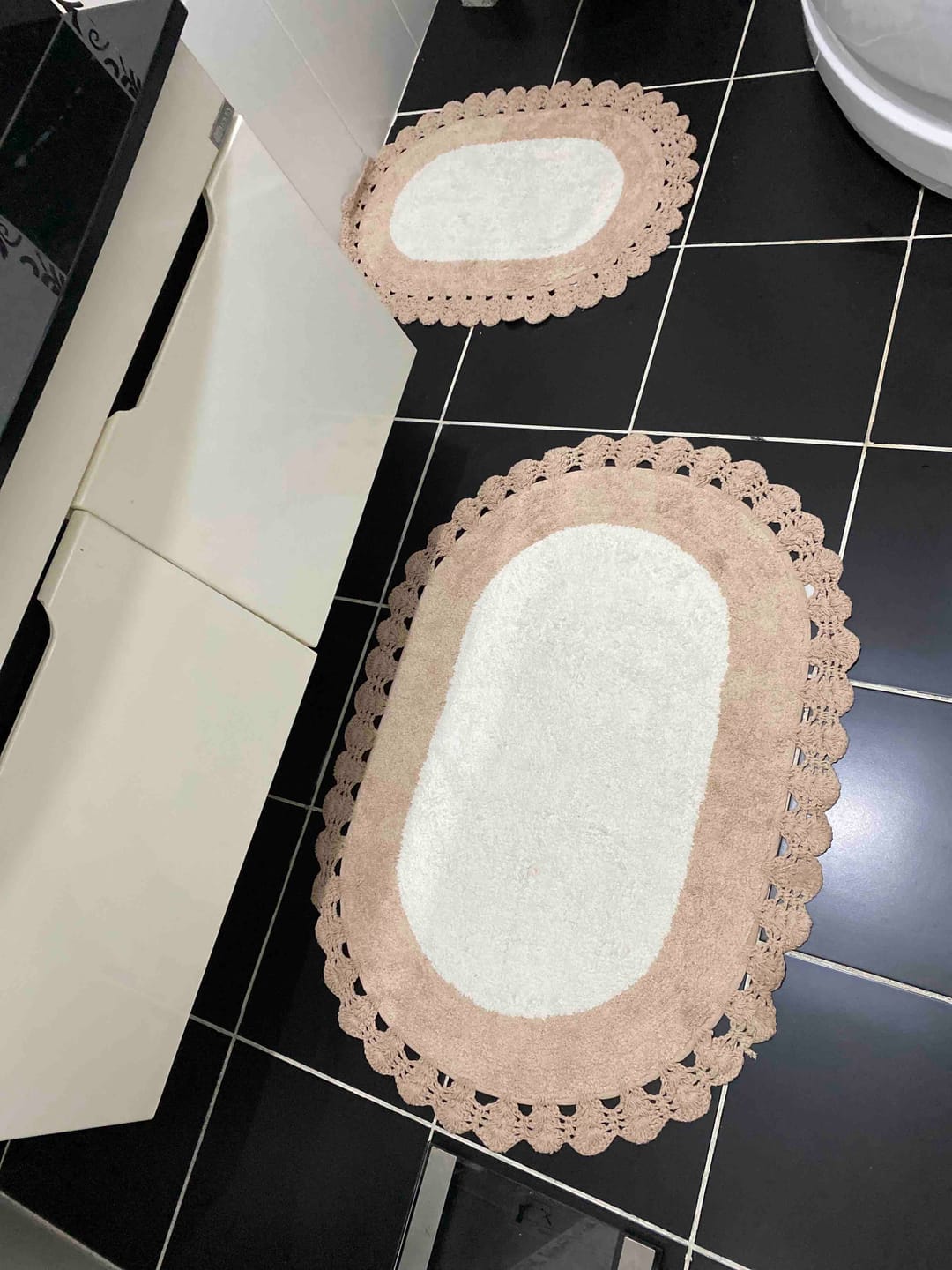 Customer photo review of Bianca 2’li Takım Banyo Paspası %100 Pamuk 40x60 + 60x90 Açık Gri