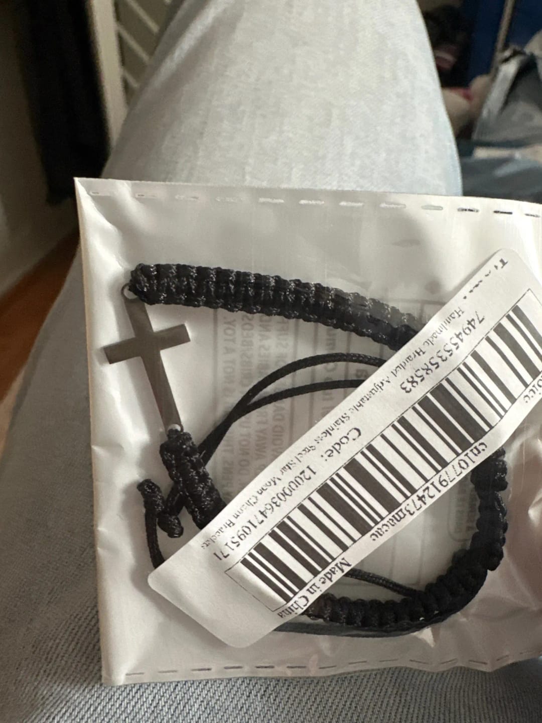 Customer photo review of Braided Cross Christian Bracelet
