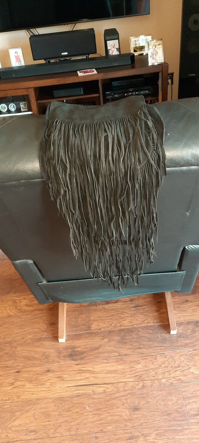 Customer photo review of Fringe Leather Shoulder Bag